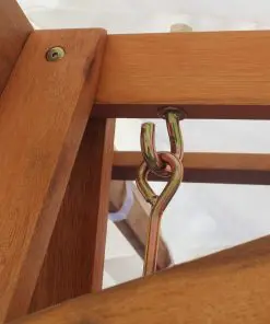 vidaXL Garden Swing Bench with Canopy Eucalyptus Acacia Wood