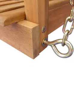 vidaXL Garden Swing Bench with Canopy Eucalyptus Acacia Wood
