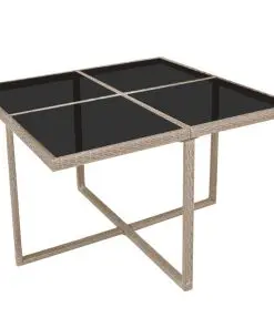 vidaXL 9 Piece Outdoor Dining Set with Cushions Poly Rattan Beige