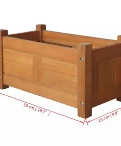 vidaXL Garden Planter Acacia Wood 50x25x25 cm