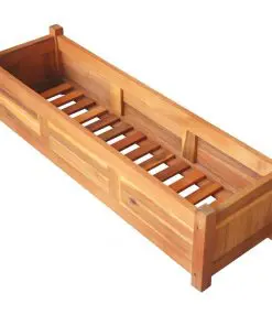 vidaXL Garden Planter Acacia Wood 100x30x25 cm