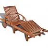 vidaXL Sun Lounger Solid Acacia Wood vidaXL Sun Lounger Solid Acacia Wood