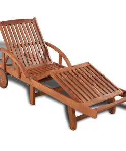 vidaXL Sun Lounger Solid Acacia Wood