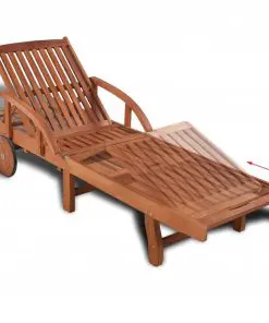 vidaXL Sun Lounger Solid Acacia Wood