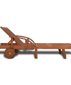 vidaXL Sun Lounger Solid Acacia Wood