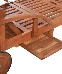 vidaXL Sun Lounger Solid Acacia Wood