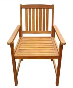 vidaXL Garden Chairs 2 pcs Solid Acacia Wood Brown