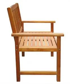 vidaXL Garden Chairs 2 pcs Solid Acacia Wood Brown