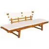 vidaXL Garden Bench with Cushions 2-in-1 190 cm Solid Acacia Wood vidaXL Garden Bench with Cushions 2-in-1 190 cm Solid Acacia Wood