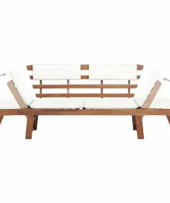 vidaXL Garden Bench with Cushions 2-in-1 190 cm Solid Acacia Wood