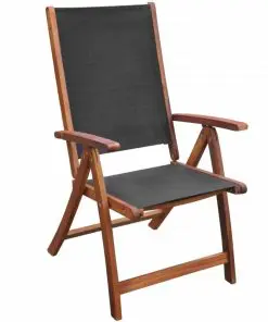 vidaXL 9 Piece Outdoor Dining Set with Cushions Solid Acacia Wood