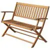 vidaXL Folding Garden Bench 120 cm Solid Acacia Wood