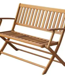 vidaXL Folding Garden Bench 120 cm Solid Acacia Wood