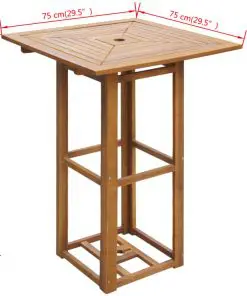 vidaXL 3 Piece Bistro Set Solid Acacia Wood