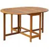 vidaXL Garden Table 130x90x72 cm Solid Acacia Wood