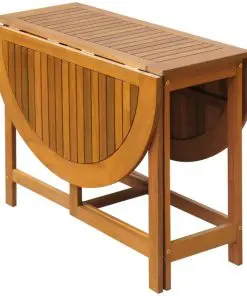vidaXL Garden Table 130x90x72 cm Solid Acacia Wood