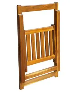 vidaXL Folding Garden Chairs 2 pcs Solid Acacia Wood