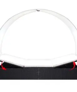 vidaXL Sun Lounger with Canopy Poly Rattan Black