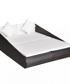 vidaXL Garden Bed Brown 201×139 cm Poly Rattan