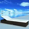 vidaXL Sun Lounger with Cushion Poly Rattan Brown vidaXL Sun Lounger with Cushion Poly Rattan Brown