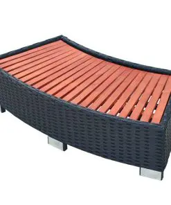 vidaXL Spa Step Poly Rattan 92x45x25 cm Black