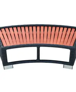 vidaXL Spa Step Poly Rattan 92x45x25 cm Black