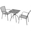 vidaXL 3 Piece Bistro Set Steel Anthracite vidaXL 3 Piece Bistro Set Steel Anthracite