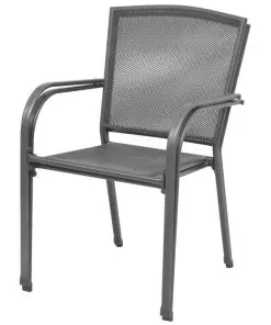 vidaXL 3 Piece Bistro Set Steel Anthracite