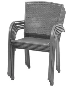 vidaXL 7 Piece Outdoor Dining Set Steel Anthracite