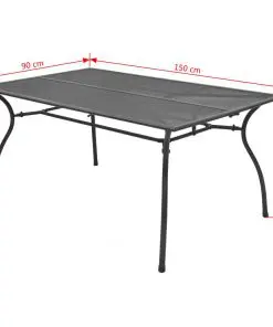 vidaXL 7 Piece Outdoor Dining Set Steel Anthracite