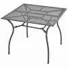 vidaXL Garden Table 90x90x72 cm Steel Mesh