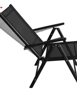 vidaXL 7 Piece Outdoor Dining Set Aluminium and WPC Black