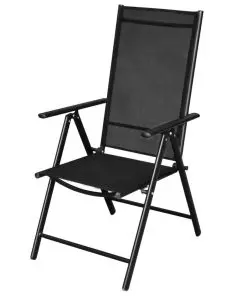 vidaXL 9 Piece Outdoor Dining Set Aluminium and WPC Black