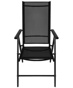 vidaXL 9 Piece Outdoor Dining Set Aluminium and WPC Black