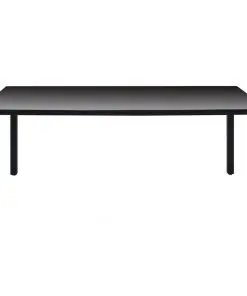 vidaXL Garden Table Black 190x90x74 cm Aluminium and Glass