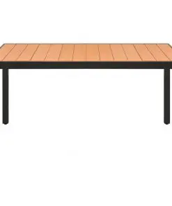 vidaXL Garden Table Brown 150x90x74 cm Aluminium and WPC