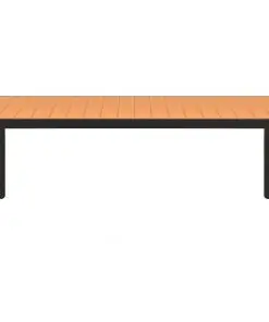 vidaXL Garden Table Brown 185x90x74 cm Aluminium and WPC