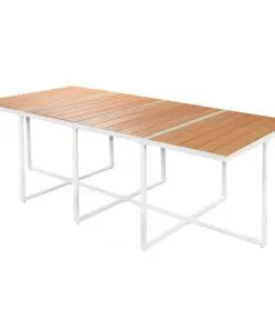 vidaXL 13 Piece Outdoor Dining Set with WPC Tabletop Aluminium