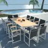 vidaXL 13 Piece Outdoor Dining Set with WPC Tabletop Aluminium