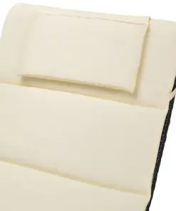 vidaXL Folding Sun Lounger with Cushion Poly Rattan Black