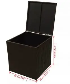 vidaXL 8 Piece Garden Lounge Set with Cushions Poly Rattan Brown