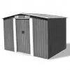 vidaXL Garden Storage Shed Grey Metal 257x205x178 cm