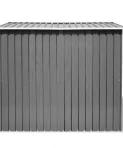 vidaXL Garden Storage Shed Grey Metal 257x205x178 cm