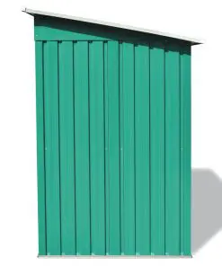 vidaXL Garden Shed Green Metal