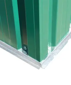 vidaXL Garden Shed Green Metal