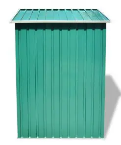 vidaXL Garden Storage Shed Green Metal 204x132x186 cm