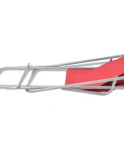 vidaXL Reclining Deck Chairs 2 pcs Steel Red