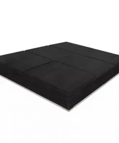 vidaXL Outdoor Lounge Bed with Umbrella Poly Rattan Black