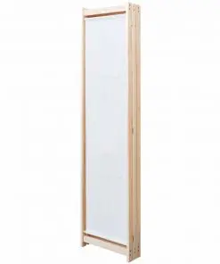 vidaXL 3-Panel Room Divider Cream 120x170x4 cm Fabric