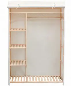 vidaXL Wardrobe Fabric and Pinewood 110x40x170 cm